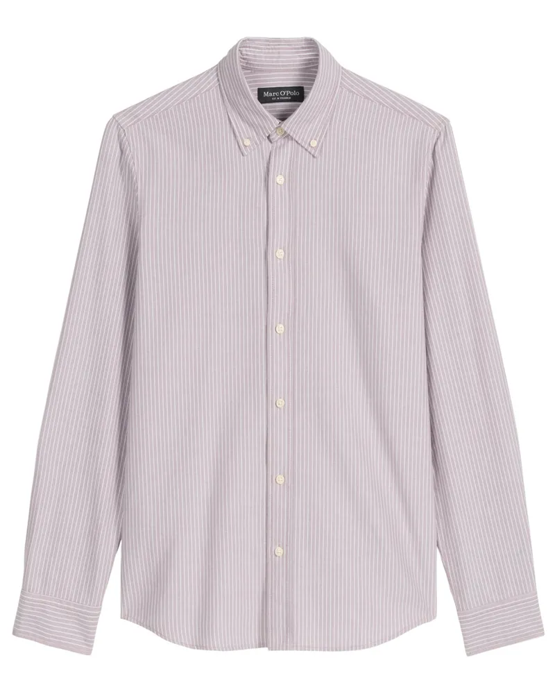 Marc O'Polo Oxfordhemd aus Bio-Baumwolle mit Streifen, Regular Fit in Flieder