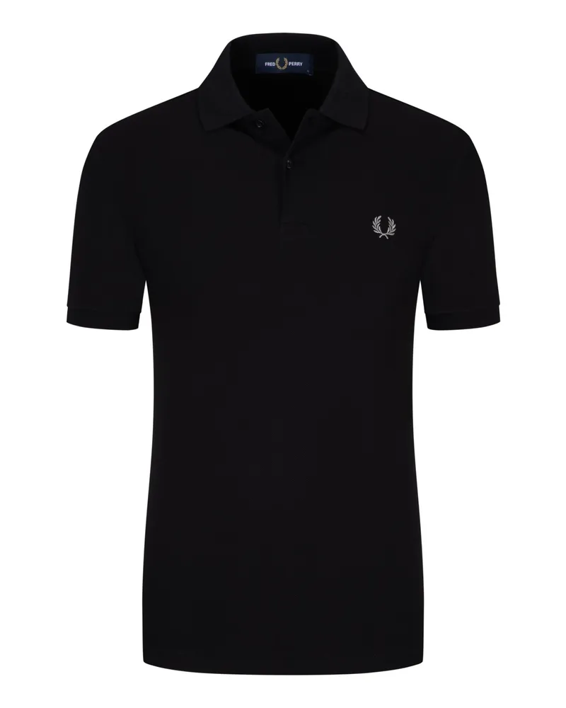 Fred Perry Poloshirt aus Baumwolle mit Logo-Stickerei in Schwarz