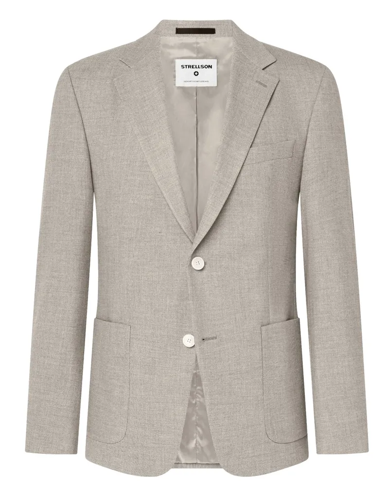 Strellson Anzugsakko aus einem Woll-Mix mit Struktur, Slim Fit in Beige