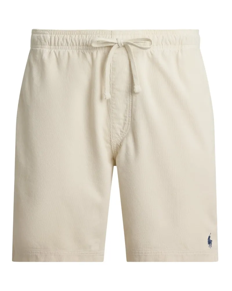 Ralph Lauren Softe Shorts in Frottee-Qualität mit Logo-Stickerei, Regular Fit in Offwhite