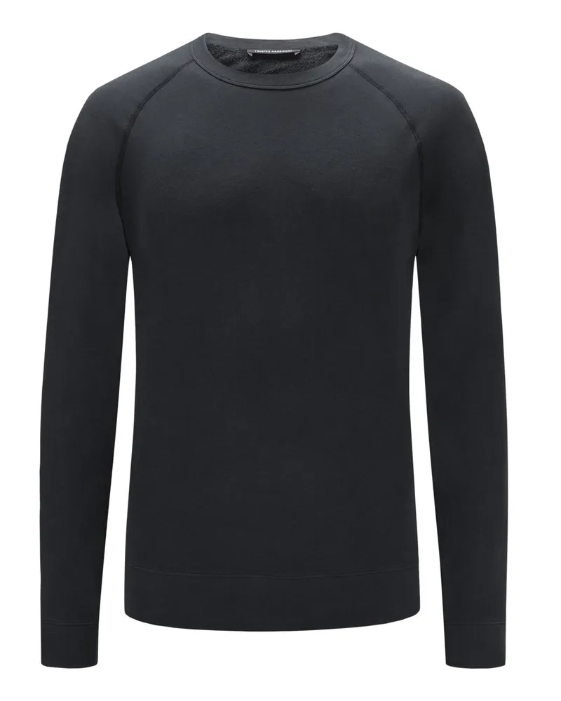Trusted Handwork Sweatshirt aus Bio-Baumwolle mit Raglanärmeln in Schwarz