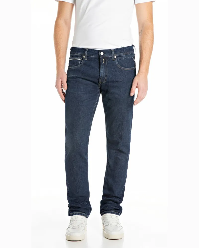 Replay Jeans Grover mit Stretchanteil, Straight Fit in Marine