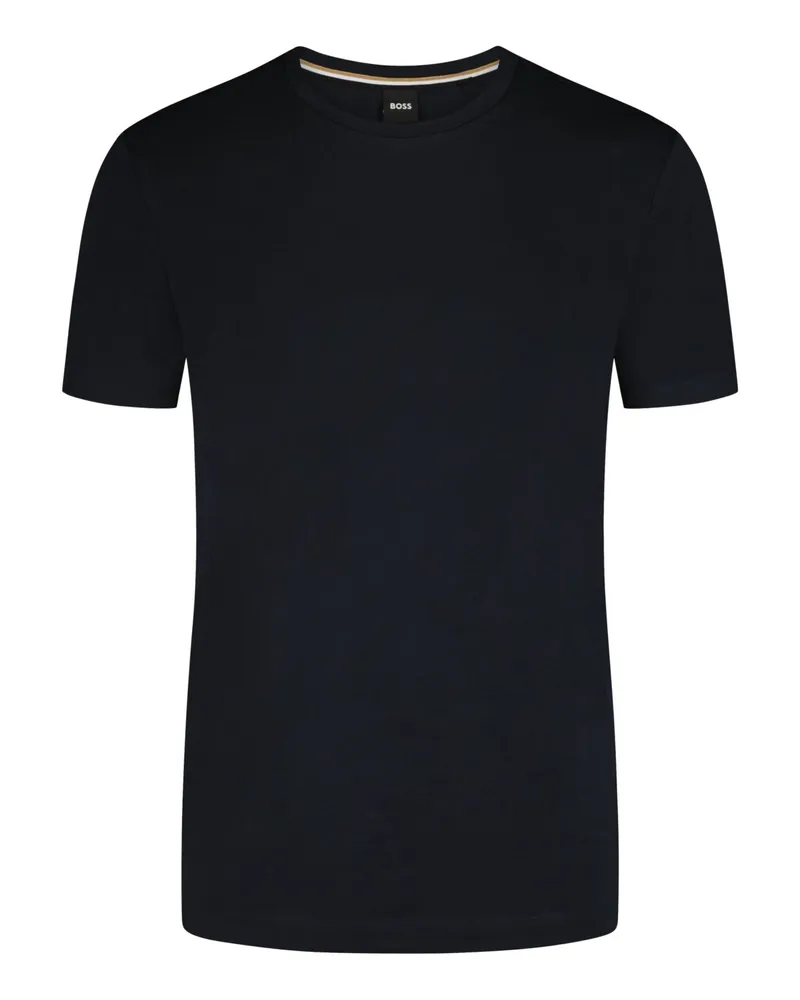HUGO BOSS Glattes T-Shirt aus Baumwolle in Marine