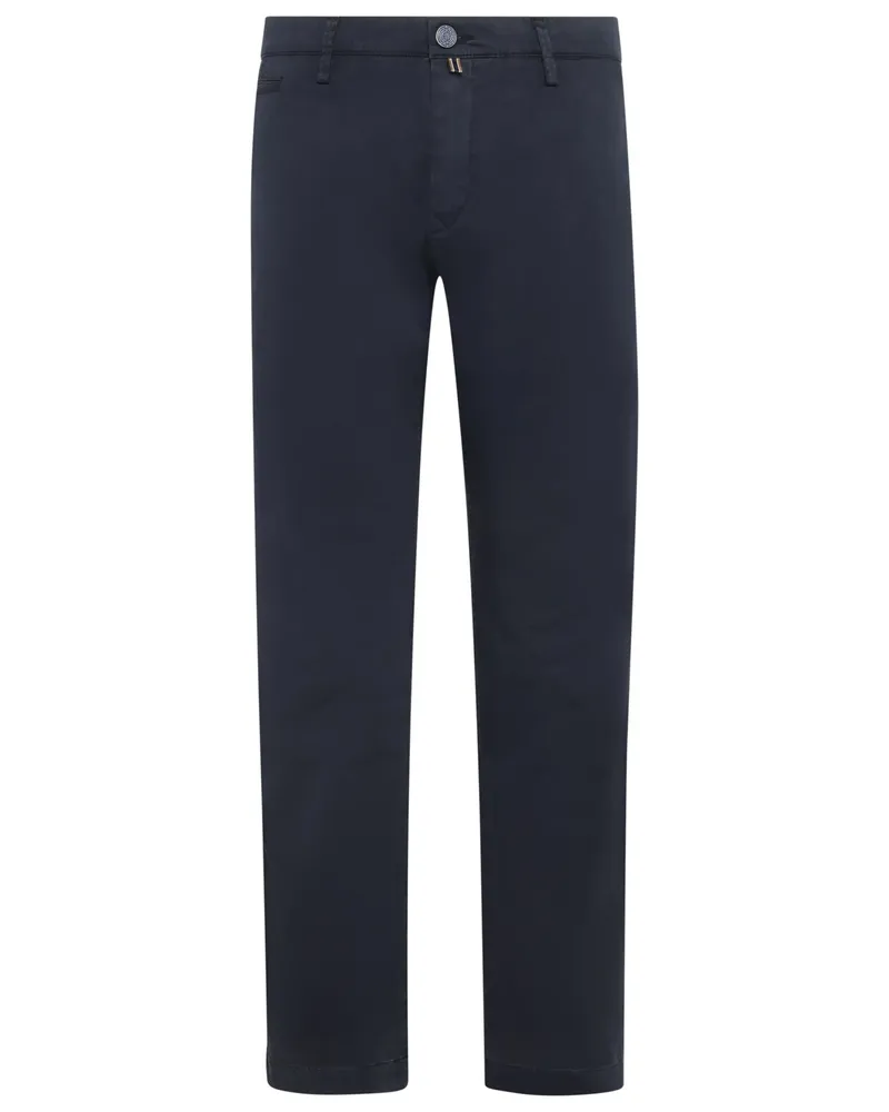 Jacob Cohën Glatte Chino Bobby aus einem Baumwoll-Stretch, Slim in Marine