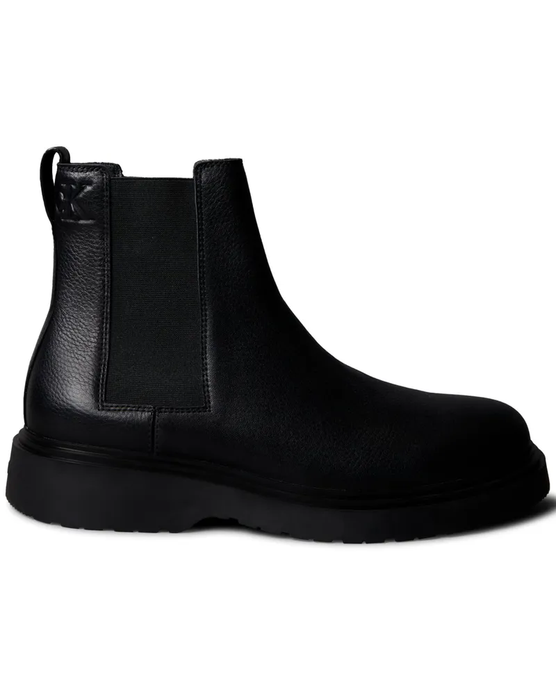 Calvin Klein Chelsea Boots Combat aus Glattleder in Schwarz