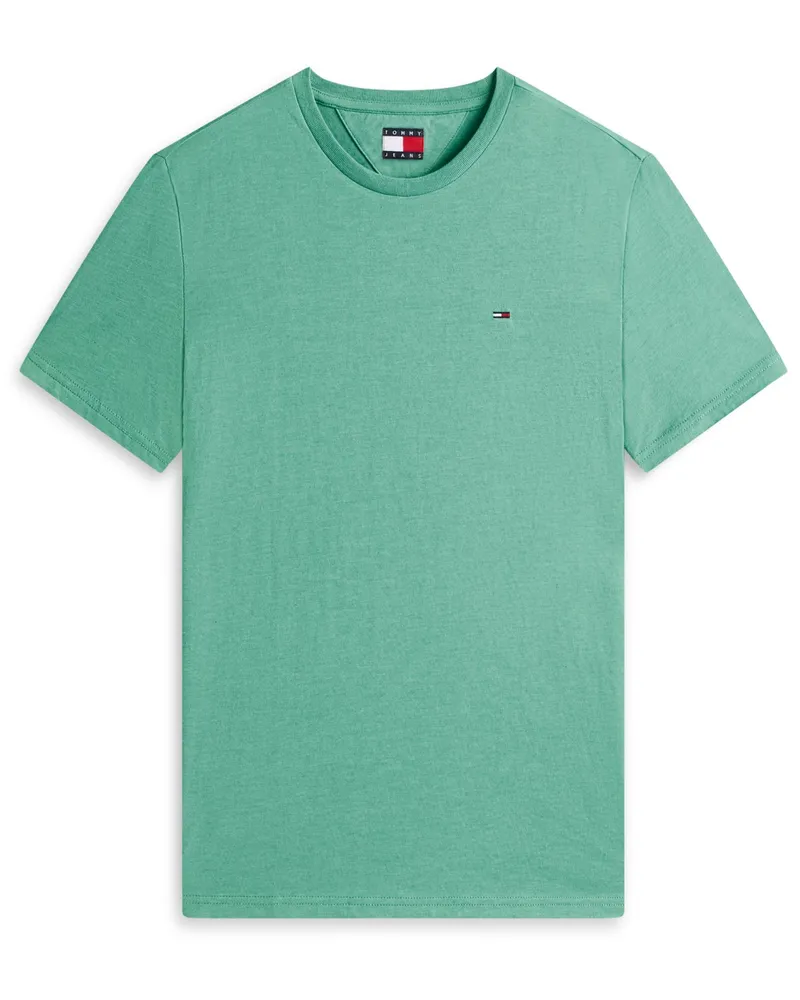 Tommy Hilfiger Leichtes T-Shirt mit Logo-Stickerei in Grün