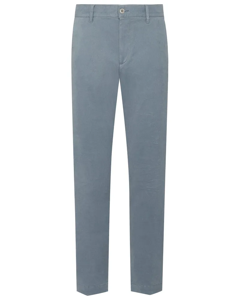 Alberto Premium-Chino Lou mit Twill-Textur, Regular in Hellblau