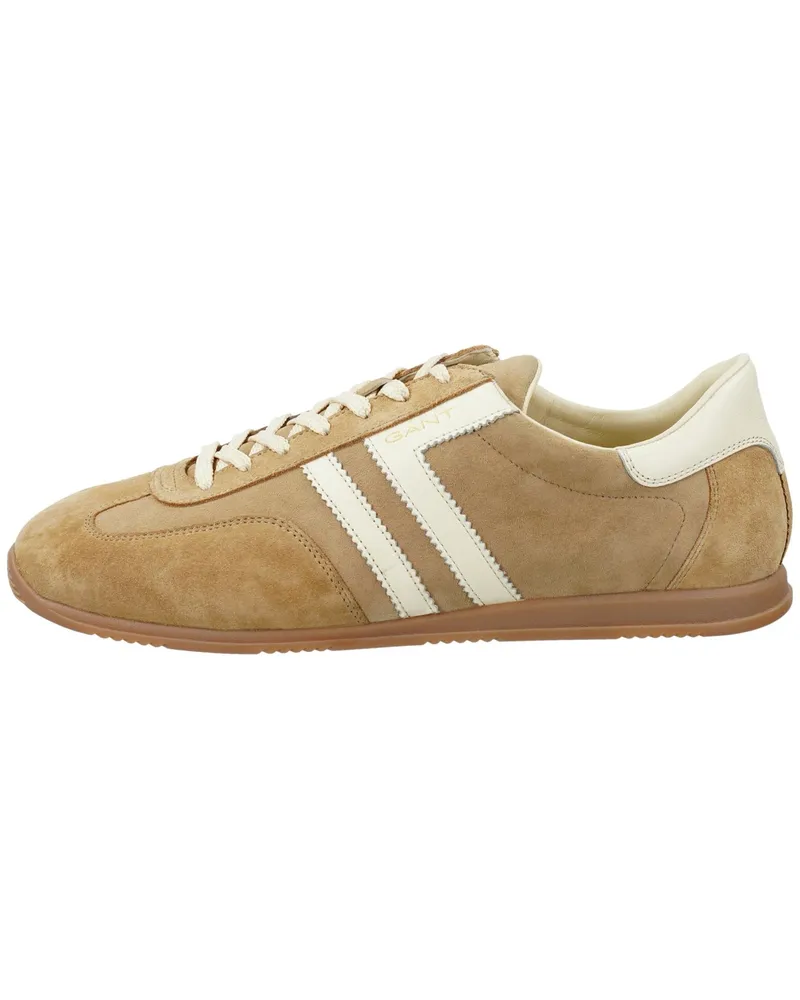 Gant Low Top Sneaker Spearclub aus Veloursleder mit Kontraststreifen in Beige