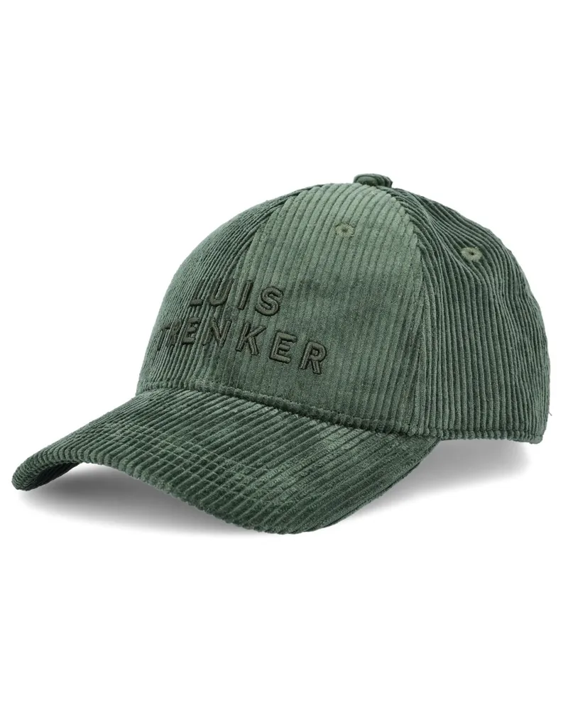 Luis Trenker Cap aus Baumwollcord mit Label-Stickerei in Grün