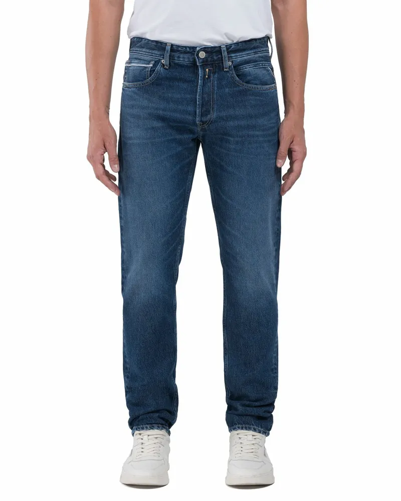 Replay Jeans Grover aus Baumwolle, Straight Fit in Graublau