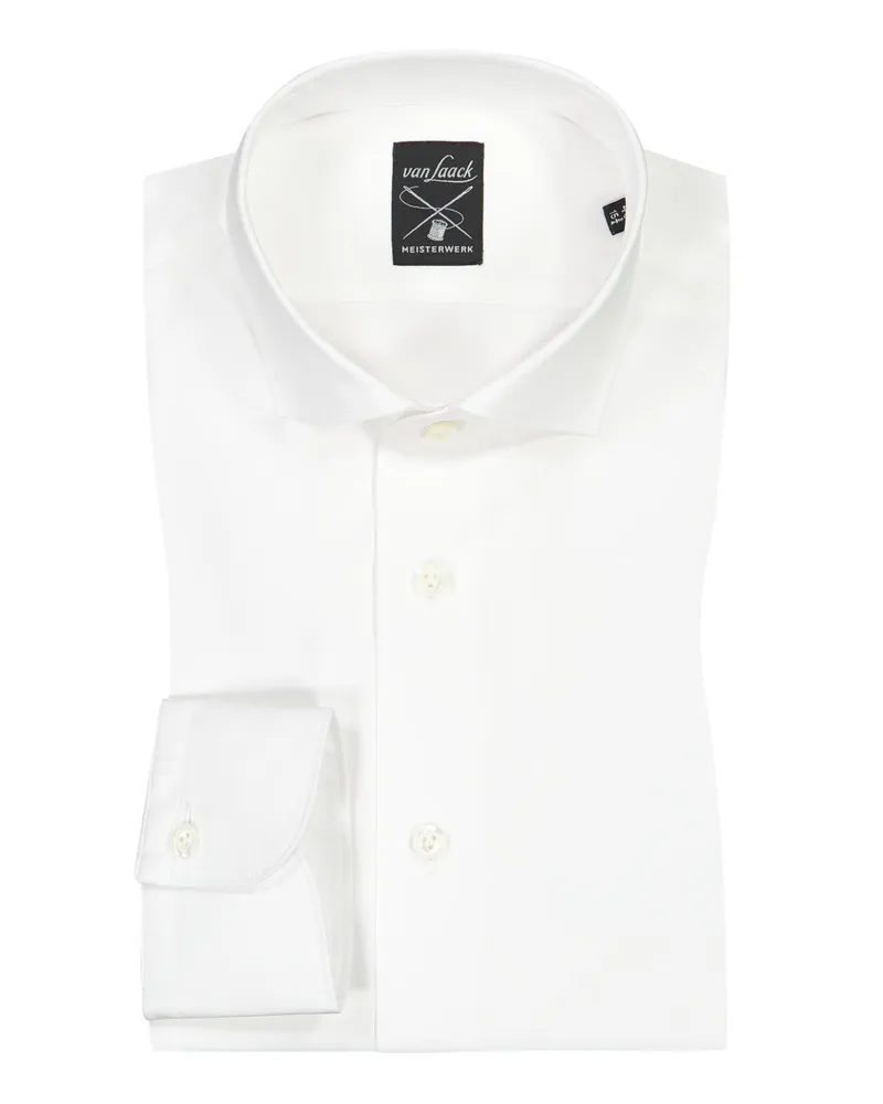 van Laack Hemd aus reiner Baumwolle, Tailor Fit in Weiß