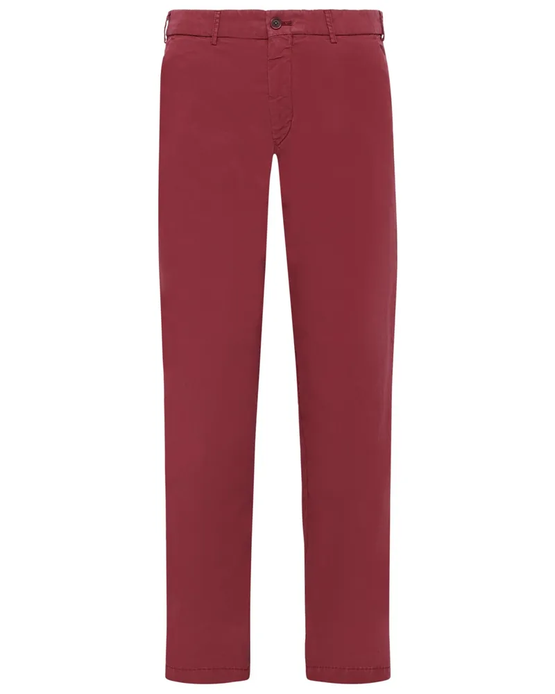 Hiltl Summer Popeline-Chino Taura mit Lyocell, Slim in Rot