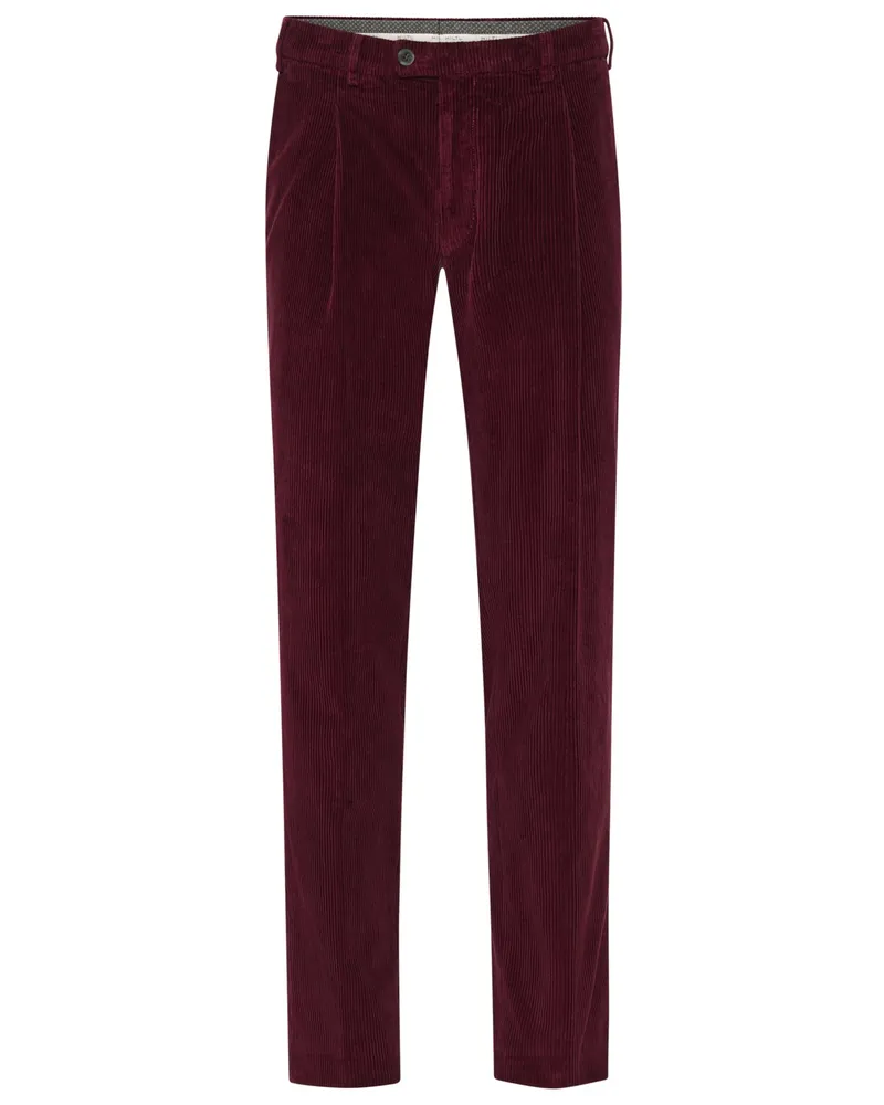 Hiltl Softe Cordhose mit hoher Leibhöhe, Regular Fit in Rot