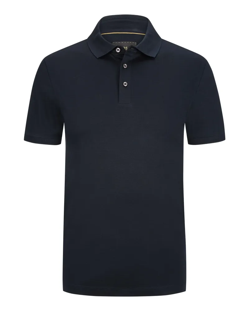 HUGO BOSS Jersey Poloshirt aus Baumwolle mit Perlmuttknöpfen in Marine