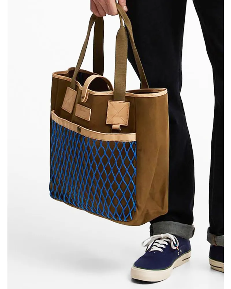 Barbour Paul Smith loves Barbour Weekender mit Netzaußenfach in Braun