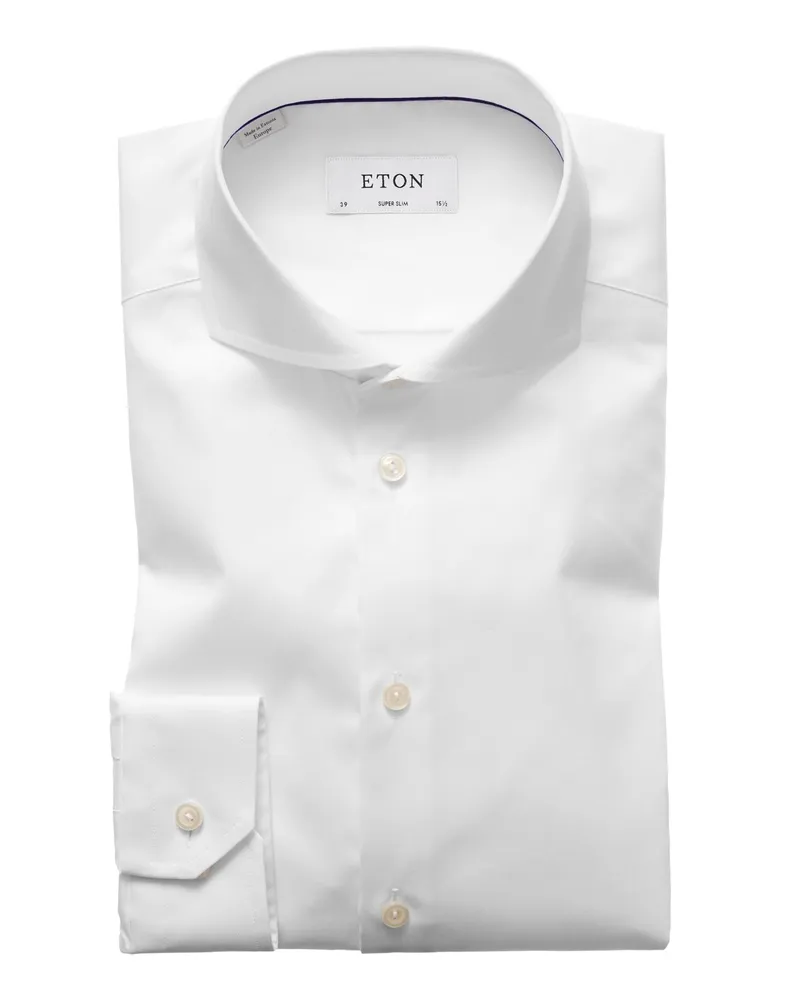 Eton Hemd, Super Slim Fit in Weiß