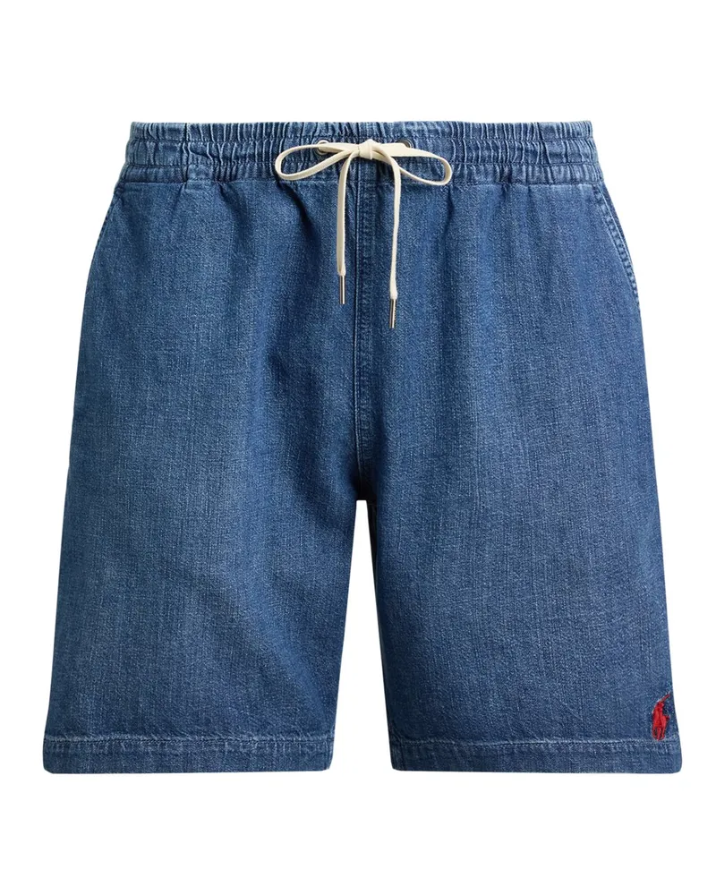 Ralph Lauren Softe Denim-Bermudas mit kleiner Pony-Stickerei, Classic Fit in Denim