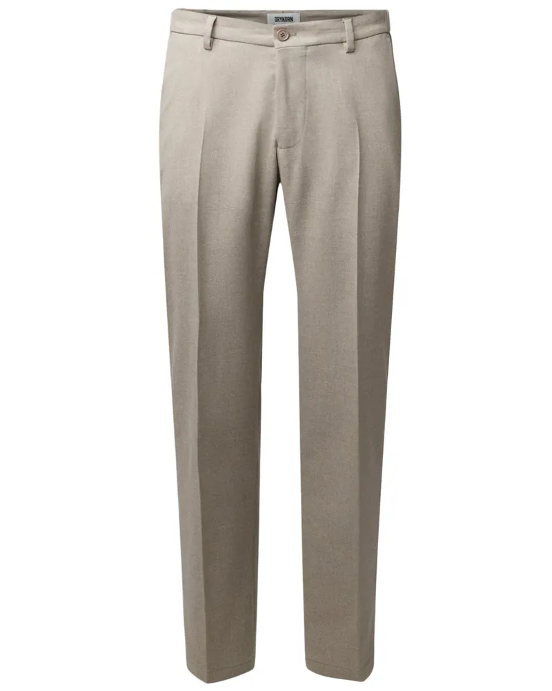 Drykorn Flanellhose mit Stretch und Dehnbundeinsätzen, Regular Fit in Beige