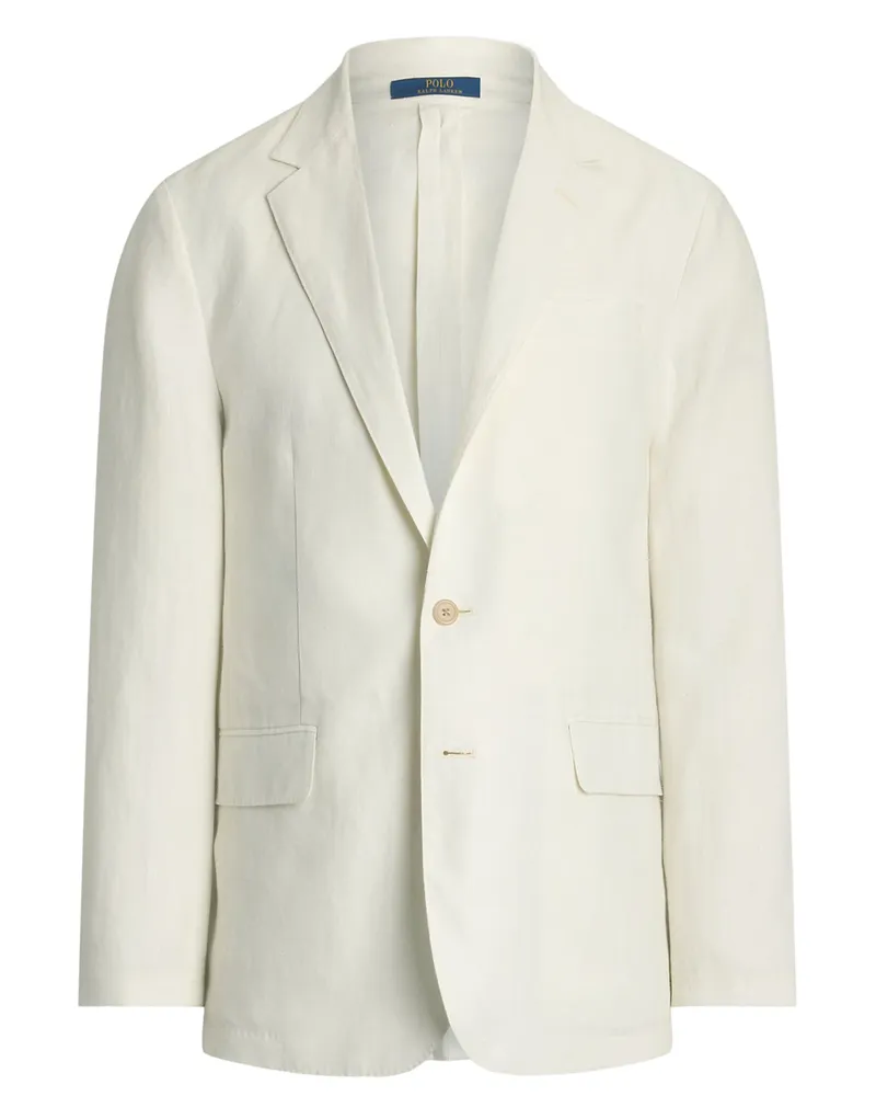 Ralph Lauren Ungefüttertes Anzugsakko aus Leinen, Modern Fit in Offwhite