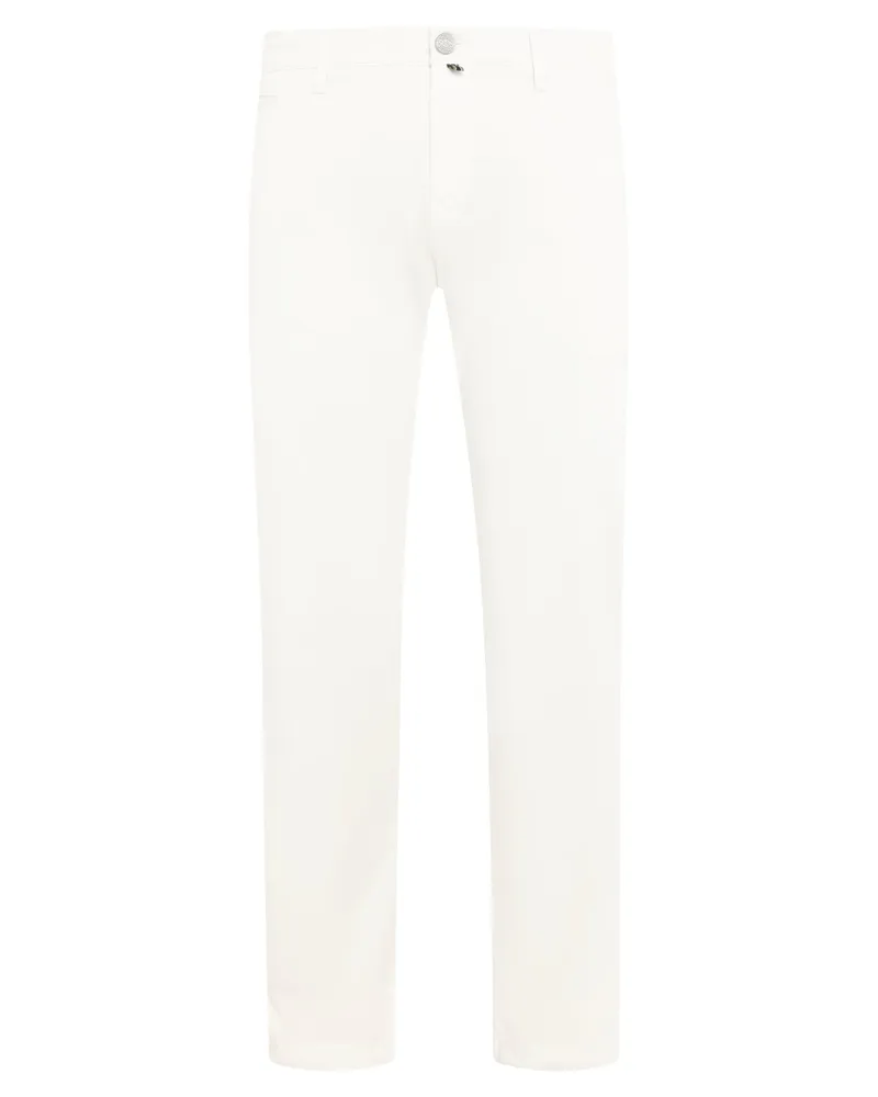 Jacob Cohën Glatte Chino Bobby aus einem Baumwoll-Stretch, Slim in Offwhite