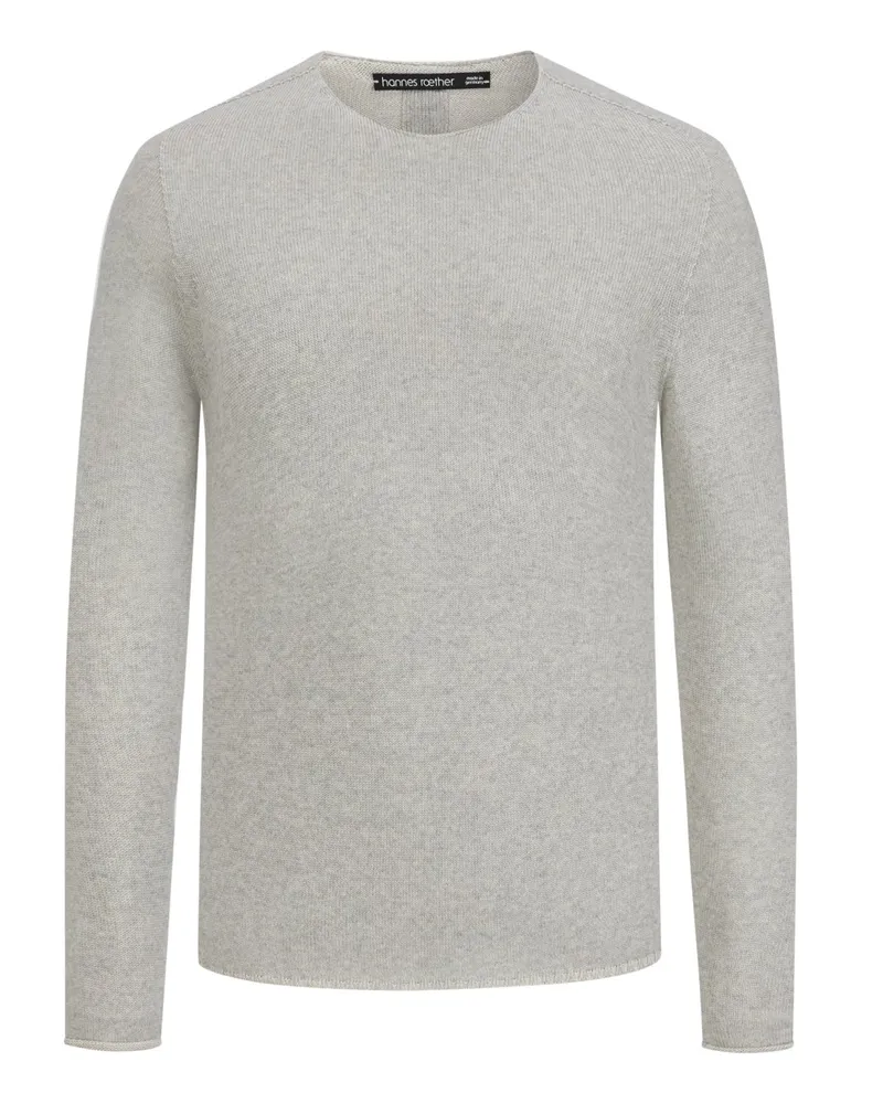 Hannes Roether Leichter Pullover aus einem Woll-Mix mit Kaschmir Beige