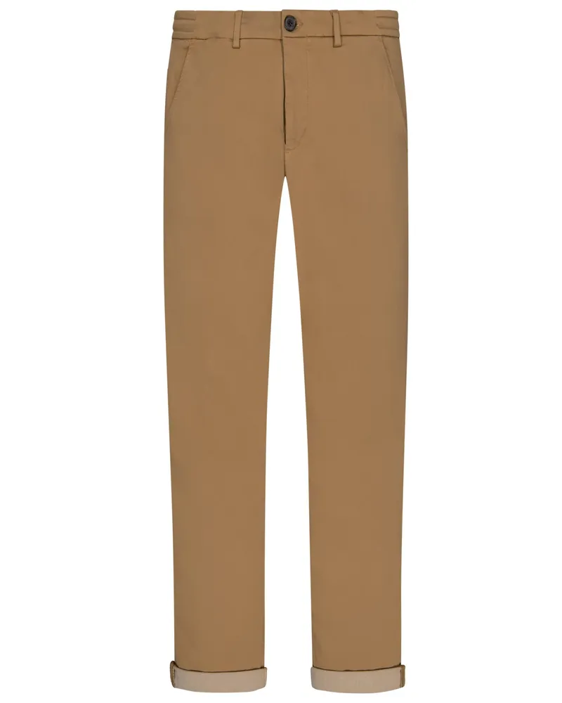 Mos Mosh Stretch-Chino mit innenliegendem Kordelzug in Braun