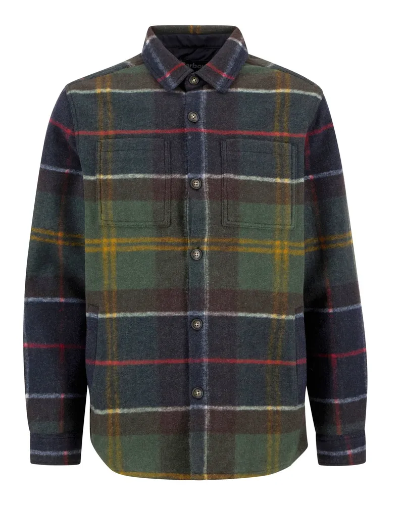 Barbour Overshirt Chapter mit Tartanmuster in Grün