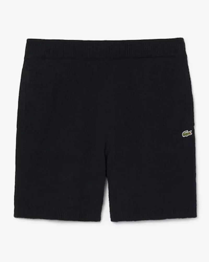 Lacoste Sommerliche Shorts in einem Bouclé-Strick in Marine