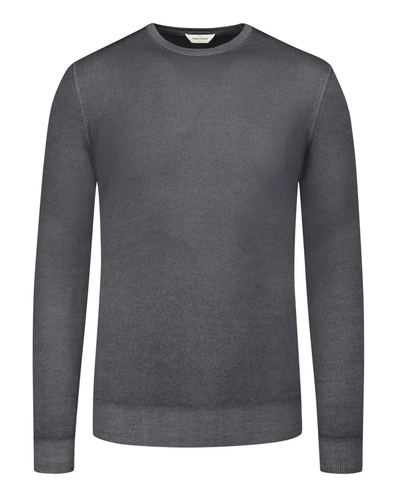 Gran Sasso Pullover aus Schurwolle mit Rundhalsausschnitt in Anthrazit