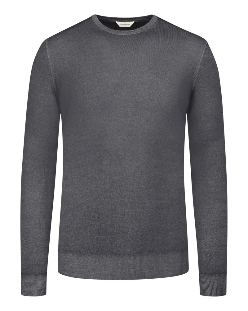 Gran Sasso Pullover aus Schurwolle mit Rundhalsausschnitt in Anthrazit