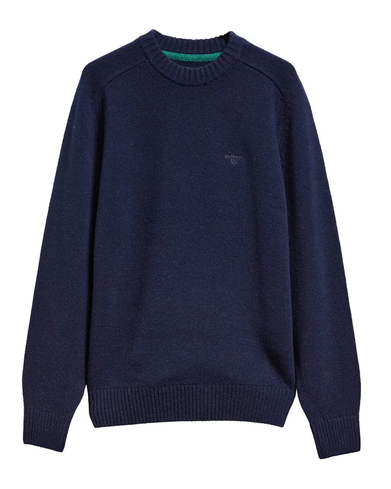 Barbour Pullover Newtown mit halsnahem O-Neck und Raglan-Ärmeln in Marine