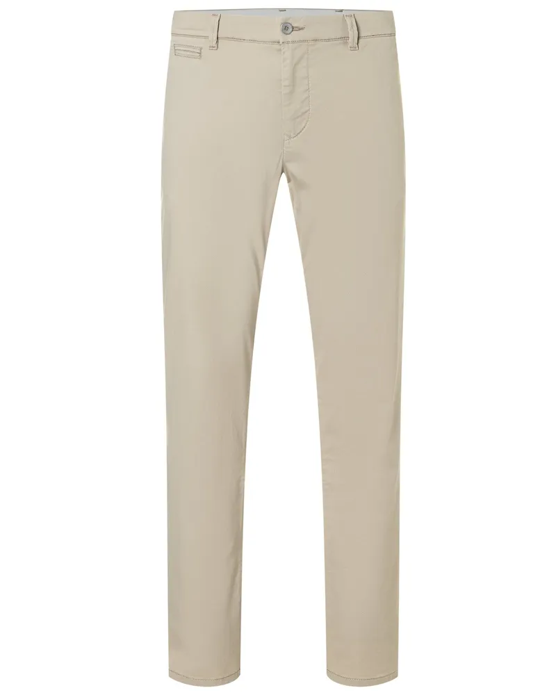 MAC Jeans Softe Chino Lennox mit dezenter Twill-Struktur, Regular in Beige