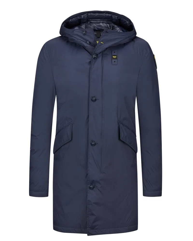 Blauer Parka Faywood mit Repreve-Wattierung und Logo-Patch Marine