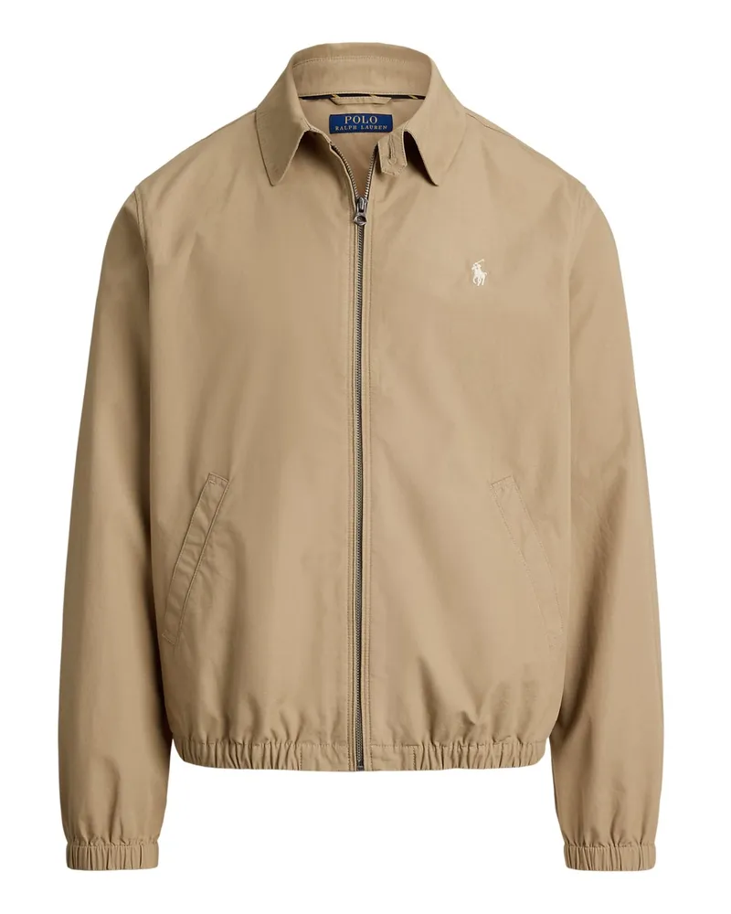Ralph Lauren Leichter Baumwoll-Blouson mit Logo-Stickerei in Beige