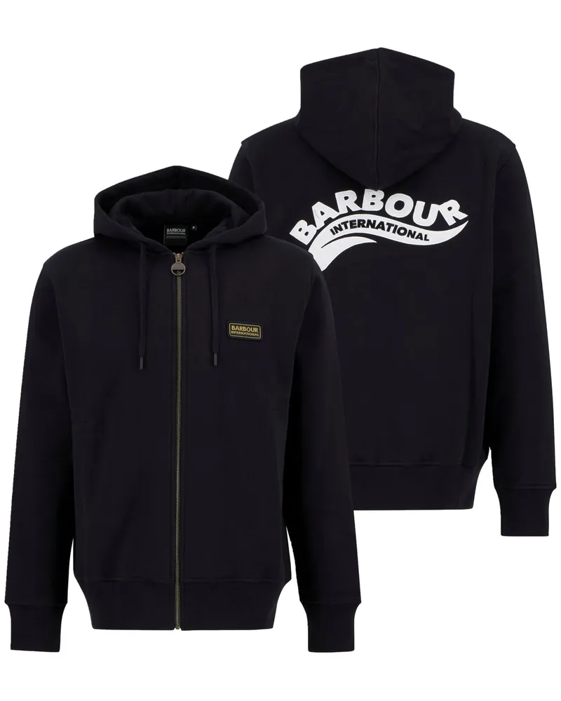 Barbour Sweatjacke Donnington mit Kapuze in Schwarz