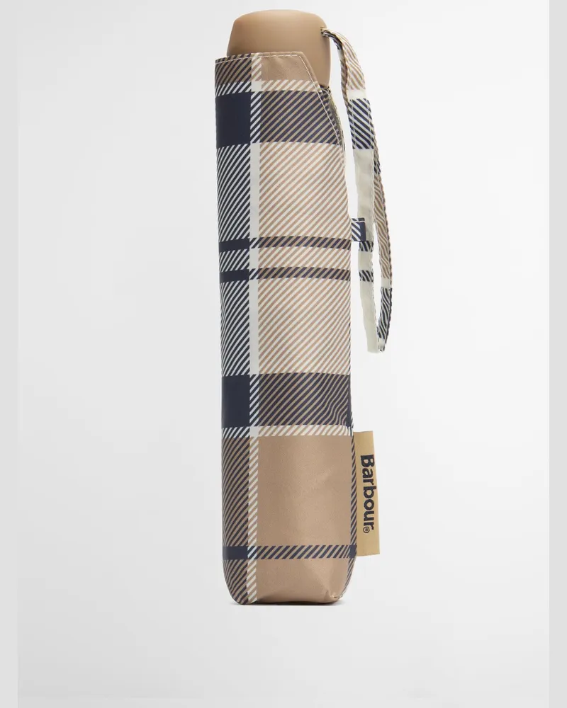 Barbour Regenschirm Portree mit Tartanmuster in Beige