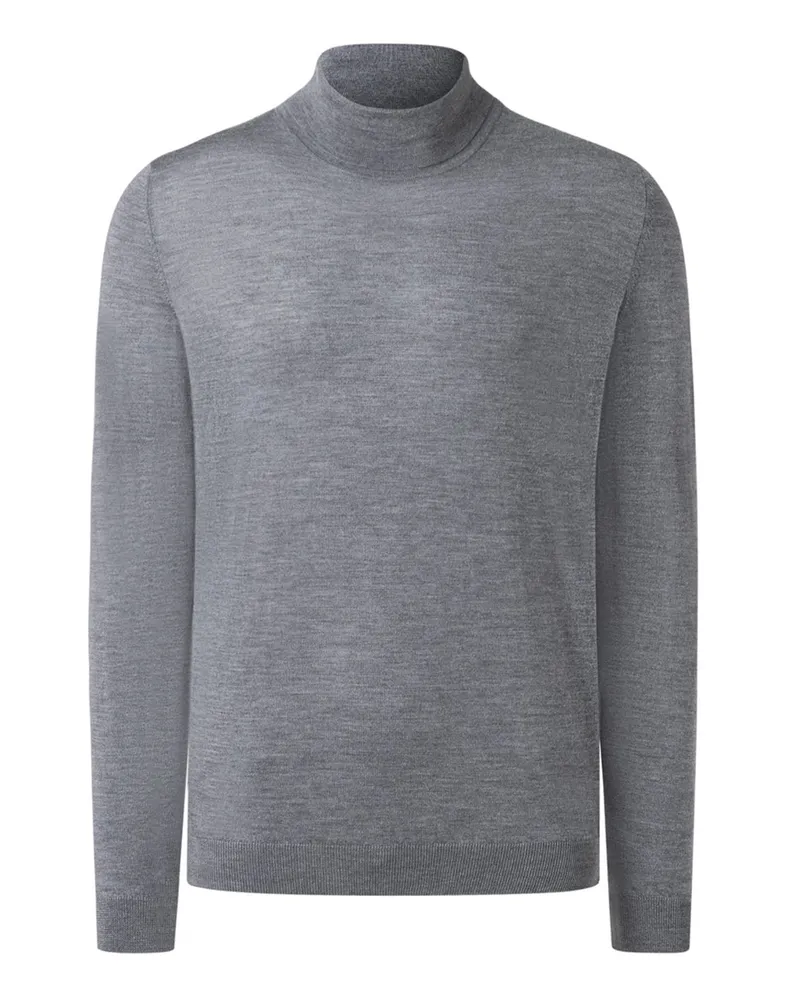 Maerz Leichter Rollkragenpullover aus Merino-Seide-Kaschmir-Mix, Regular in Grau