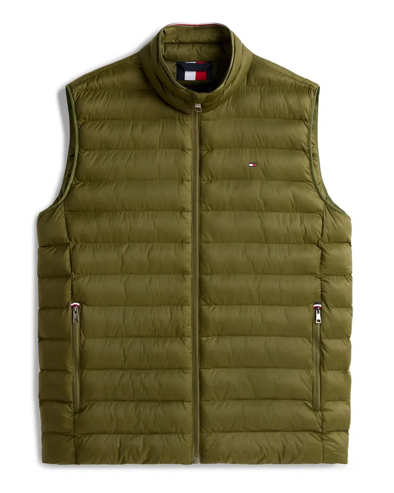 Tommy Hilfiger Verstaubare Steppweste aus recyceltem Material, Regular Fit in Oliv