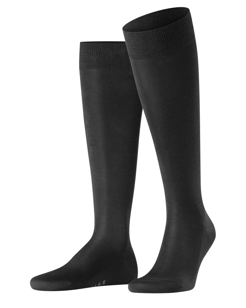 Falke Kniestrümpfe Tiago aus Bio-Baumwolle und Stretch in Schwarz