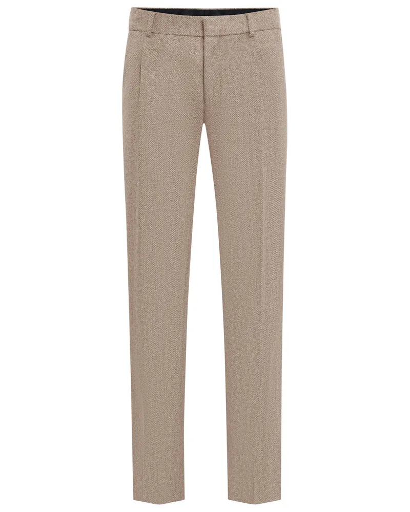 Tiger of Sweden Stretch-Wollhose mit Bügelfalte, Regular Fit in Beige
