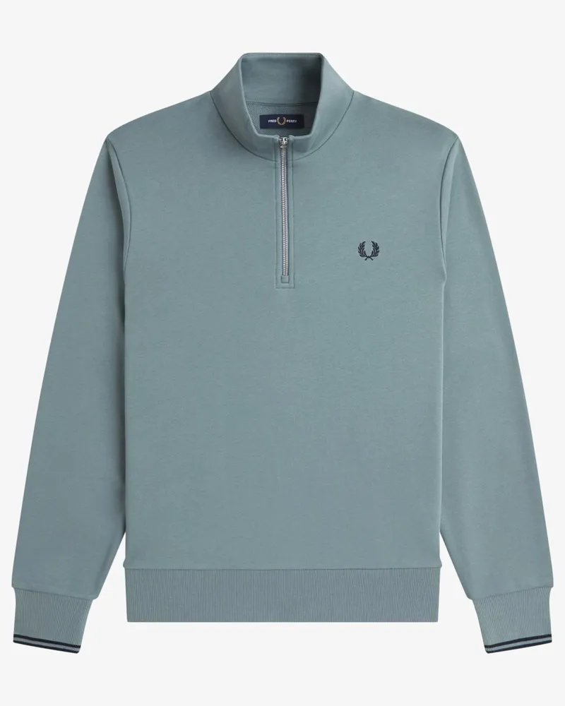 Fred Perry Sweat-Troyer mit Logo-Aufnäher in Blau