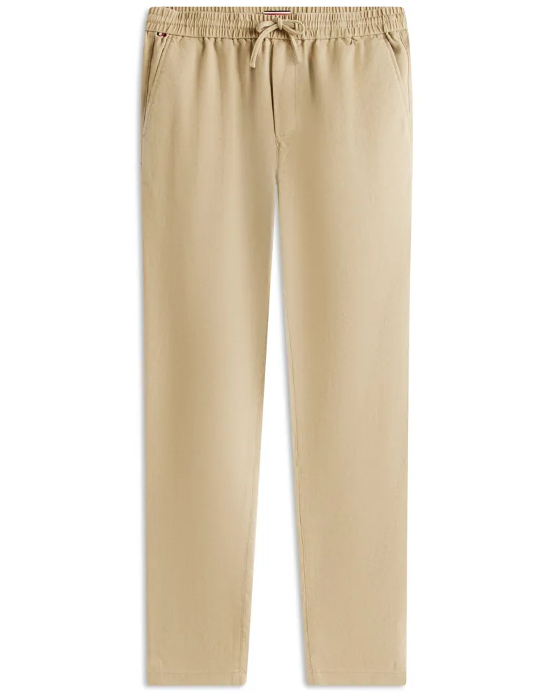 Tommy Hilfiger Leinenhose Harlem mit Dehnbund, Regular Tapered Fit in Beige
