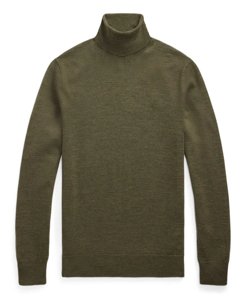 Ralph Lauren Rollkragenpullover aus waschbarer Merinowolle in Oliv