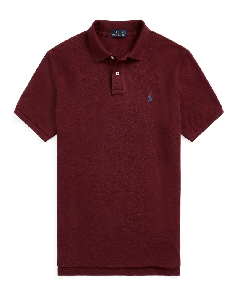 Ralph Lauren Poloshirt Custom Slim Fit in softer Piqué-Qualität in Bordeaux