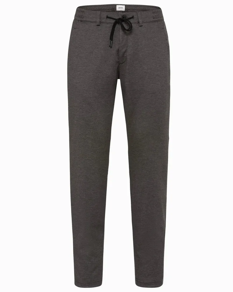 Brax Hi-Flex Jersey-Jogpants mit elastischem Bund und Tunnelzug, Tapered Fit in Dunkelbraun