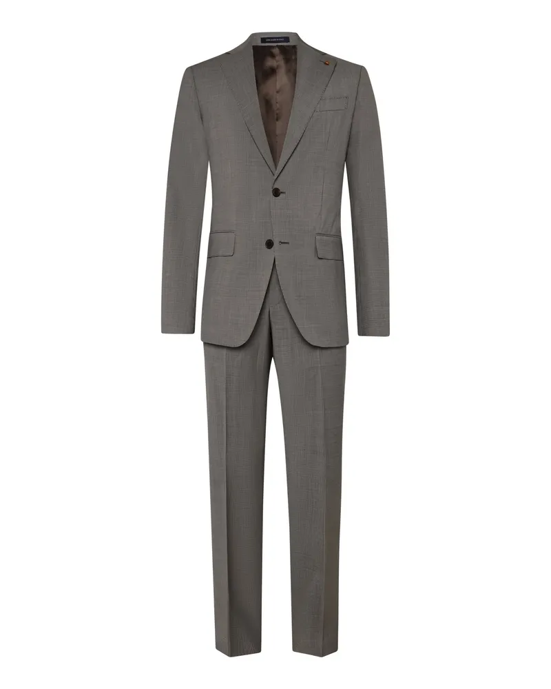 Sartoria Latorre Dreiteiliger Anzug mit Einreiher-Sakko und Weste in Beige