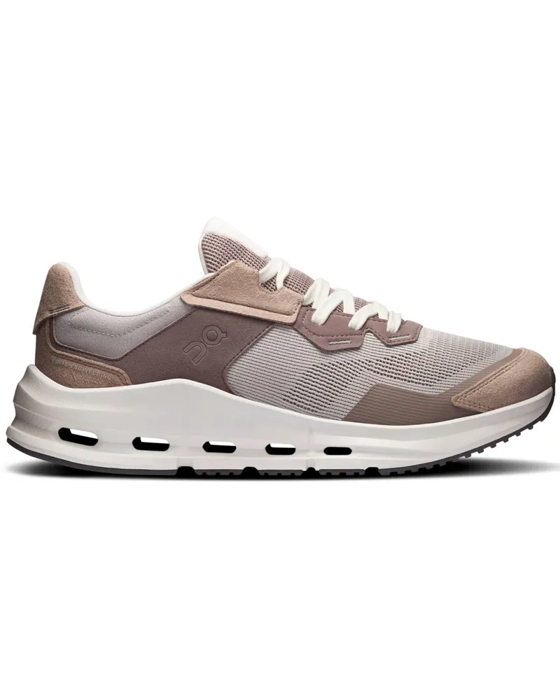 ON Ultraleichter Sneaker Cloudnova Rift aus Mesh und Kunstleder in Beige