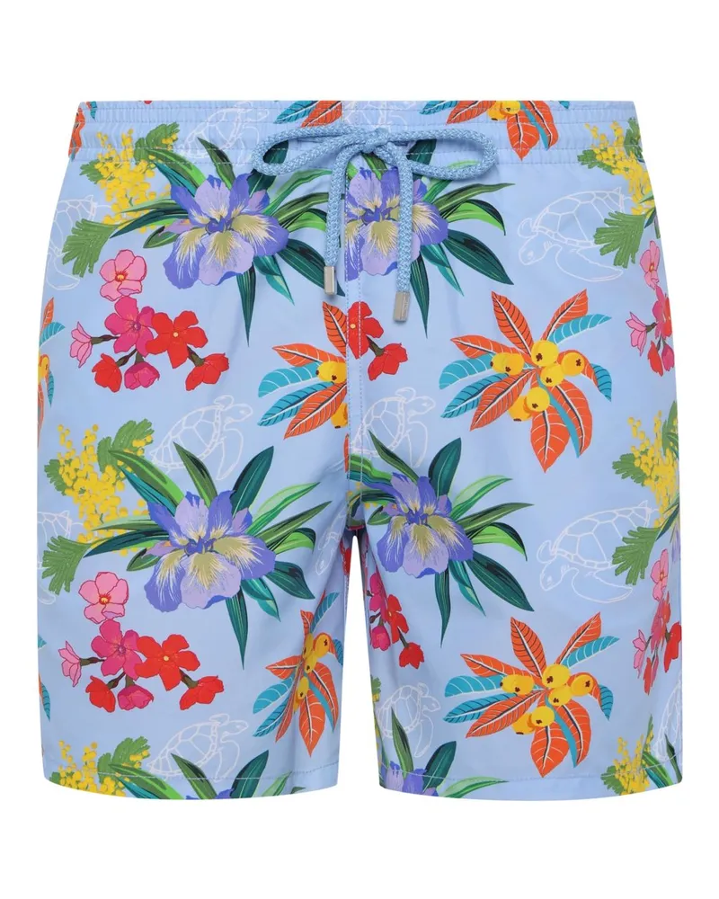 Vilebrequin Schnelltrocknende Badeshorts mit floralem Print in Multicolor