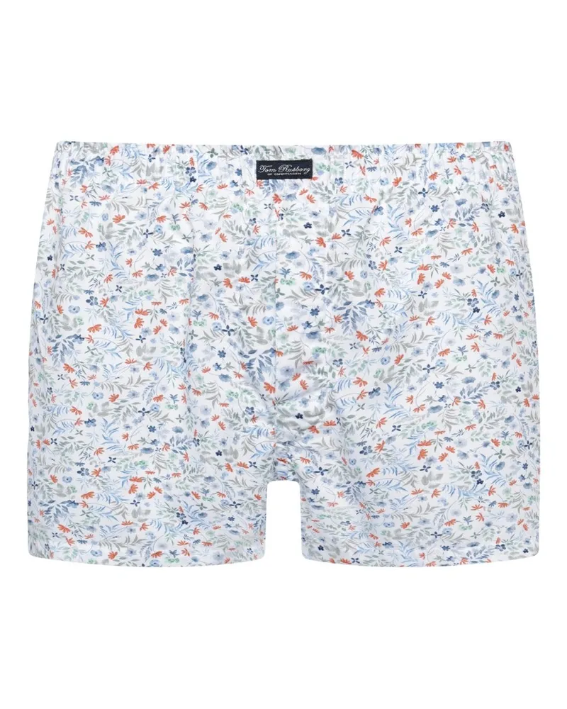 Tom Rusborg Boxershorts aus Baumwolle mit floralem Print in Beige