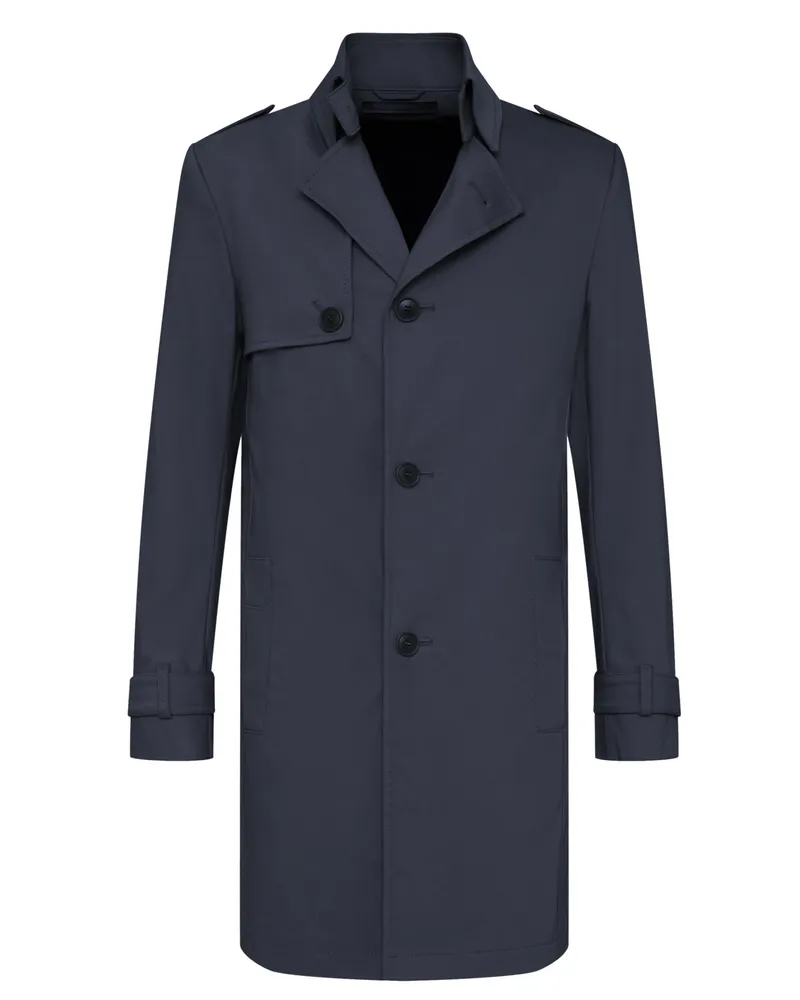 Drykorn Trenchcoat mit kurzem Revers und Stretchanteil in Marine